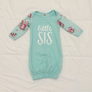 Charming Little Sis Floral Nightgown for baby / 0-3 months
